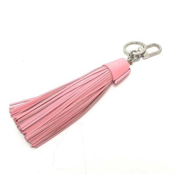 Authentic LOUIS VUITTON MP1770 Tassel Bag Charm Key ring Key Holder Leather pink - Picture 5 of 10